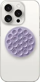 Magnetic Suction Phone Mount for MagSafe Case, Octo Cup Buddy Sticky Grip Holder for iPhone and Android, Silicone stand for Selfie/Video/showers, TikTok Influencers, Women Girl Teen Gift, Light Purple