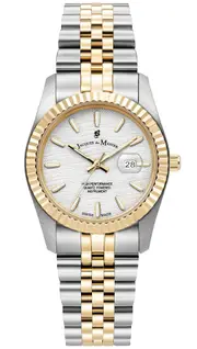 Jacques du Manoir Inspiration Passion 34mm Two Tone Women's Day Date Watch