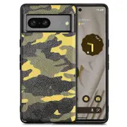 For Google Pixel 7a 5G Camouflage Pattern Phone Case PU Leather Coated PC+TPU Cell Phone Cover