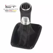 Leather ICT gear shift knob boot for Audi 80 Typ 89 B3 B4 thread silver B61