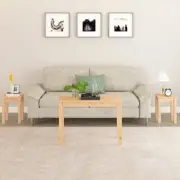 Solid Wood Pine Nesting Tables Set of 3 Versatile Modern Design Home Decor