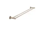MEIR Round Brass Double Towel Rail - Champagne - 900mm