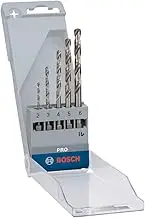 Bosch Accessories Professional 5-Piece HSS-G Metal Drill Bit Set (for Ferrous Metals, Non Ferrous Metals, Ø 2-6 mm, 1/4" HEX, Accessories for Drill Drivers)
