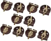 New Lon0167 10 Pcs Featured Brown Plastic CR1220 reliable efficacy Cell Button Lithium Battery Sockets Holder(id:7fe d6 87 e33)