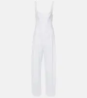 [Stella McCartney] Stella McCartney Linen and cotton jumpsuit AU 18 white