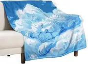 GBNMQED 70 X 80 Inch Double Blankets Cat Shaped Cloud Printed Couch Blanket Comfy Flannel Blanket Warm Plush Throw Blankets for Couch Sofa Bed