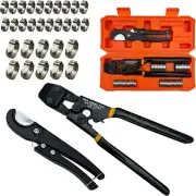 PEX Pipe Clamp Cinch Tool Kit Crimping Tool Crimper for Stainless Steel w/ Case