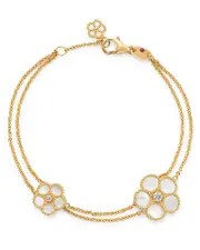 Roberto Coin 18K Yellow Gold Daisy Mother-of-Pearl & Diamond Bracelet - Exclusive