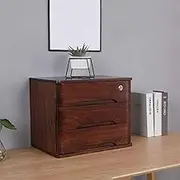 Portable Storage Solid Wood Desktop File Cabinet nizer with Multi Level Storage Drawer Wooden Artist Supply Box for Pencils Pens and Markers Desktop Storage Solution for Home or Office (Color: A)