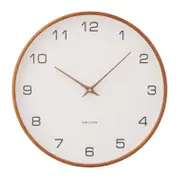 Karlsson Acento Wall Clock White & Walnut 40cm