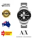 NEW EMPORIO ARMANI EXCHANGE HAMPTON CHRONO AX2152 SILVER/BLACK MENS QUARTZ WATCH