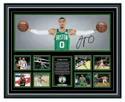 Jayson Tatum Boston Celtics Wings 2021 22 NBA Signed Photo LE Framed Memorabilia