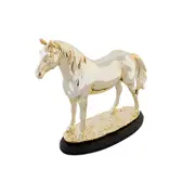 Decorative Figure Dkd Home Decor Horse Black Golden Resin 30 x 11.5 x 26 Cm