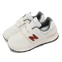 在飛比找博客來優惠-New Balance 童鞋 574 寬楦 中童 白 棕 魔