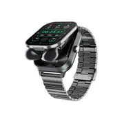 2.01 Inch 2 In 1 Bluetooth Earphone Smart Watch With Nfc & Steel Strap Space Grey Smart Watches