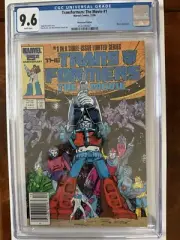 Transformers The Movie # 1 Newsstand (Dec 1986) CGC 9.6 WHITE pages, Just Graded