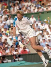Boris Becker of Germany at Wimbledon July 1991 Becker lost the fin- Old Photo 5