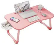 Laptop Desk Foldable Bed Table Portable Lap Desk Laptop Table With Storage Drawe