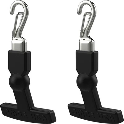 Jmoe USA Clippable Replacement T-Latch Zipper Pulls | Compatible Large, Black