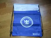 Royal Caribbean Crown & Anchor Society String Backpack Zip Pocket Mesh Tote New
