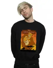 Absolute Cult Disney Men's The Lion King Simba And Mufasa Sweatshirt Sport Grey Large