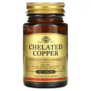 Solgar, Chelated Copper, 100 Tablets (2.5 mg per Tablet)