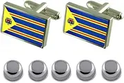 [Select Gifts] Shirt Dress Studs Catanduva City Sao Paulo State Flag Cufflinks