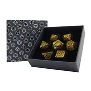RPG Set Hollow Textures Dice (Ancient Bronze)