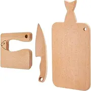 Toddler Cutting Set | Multipurpose Kitchen Tools Wooden Kids Cutter,Portable Toddler Kitchen Tools Kids Kitchen Cutter Set for Vegetables Fruits