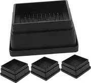 Veemoon 4pcs Stackable Furniture Risers Non Slip Bed Lifters for Couch Chair Table Sofa Legs Heavy Duty Height Extenders for Increased Storage Space and Floor Protection