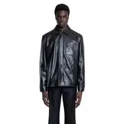[LOEWE] Overshirt in nappa lambskin Black