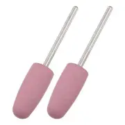 2pcs Silicone Rubber Grinding Buffing Wheels 180 Grit 10mm Cone Shape Head