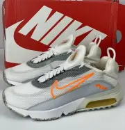 Nike Air Max 2090 GS DB1557-100 White/Total Orange Sneakers Youth Size US 7Y