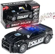 Police Car Toy with Siren and Flashing Light City Defender Scale 1:16 Large Toy Car for Children Boys 3 4 5 6 7 8 Years