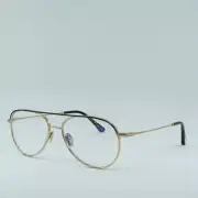 NEW TOM FORD FT5693-B 030 Shiny Deep Gold 57mm Eyeglasses
