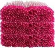 500 PCS Disposable Crystal Eyelash Mascara Brushes Wands,Mascara Wands Makeup Brushes Applicators Kits for Eyelash Extensions and Eyebrow Brush (Wine Red)