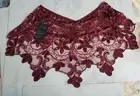 Red Vijiv Women’s Performance Dancing Beaded Sequined Dance Skirt