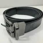 COACH等級B BELT GRAY*BLACK LEATHER 二手 寶物工廠