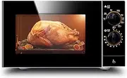 Independent Microwave, 800 W 23 L Microwave Oven, 6 Cooking Power Levels, Mechanical Microwave Oven Uniform Temperature Control, Easy to Clean Little Surprise