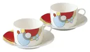 FRANK LLOYD WRIGHT DESIGN TABLEWEARE Tea Coffee & Saucer NORITAKE Pair set new.