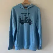 Travis Mathew Lightweight Hoodie Mens Small Blue Solitude Mountain Golf NWT