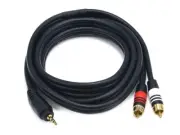 6ft Premium 3.5mm Stereo Male to 2RCA Male 22AWG Cable (Gold Plated) 5598