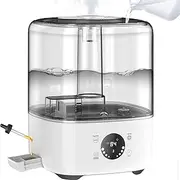 ADVWIN 5L Air Humidifier with Adjustable Humidity Control, Top Fill Warm Mist Humidifier Diffuser for Baby, Plants, Bedroom Large Room