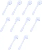 10Pack Teaspoon Measuring Spoons - Bulk Plastic Scoops for Coffee, Spice Jars -