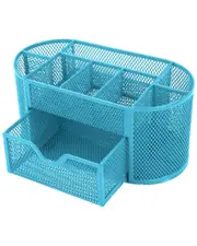 Fresh Fab Finds 9-Compartment Mesh Pencil Holder Desk Organizer
