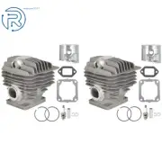 2 Pcs 52mm Chainsaw Cylinder Piston Kit Fit For Stihl MS460 046 W/ Gaskets