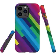 iPhone 14 Pro Case Tough Cover, Rainbow