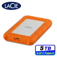 在飛比找PChome24h購物優惠-LaCie Rugged USB-C 5TB 2.5吋行動硬