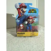 Nintendo Super Mario 4 inch Articulated Figure with Red Super Mushroom Power up
