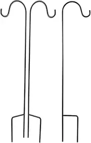 VANZACK Iron Hooks for Garden Outdoor Shepherd Hooks Multi-use Bird Feeder Hanger Stand